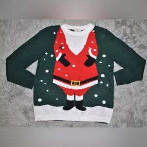 POOF Santa Christmas Sweater Size M/L Excellent